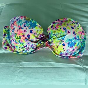 VICTORIAS SECRET Floral Strapless Bikini Top